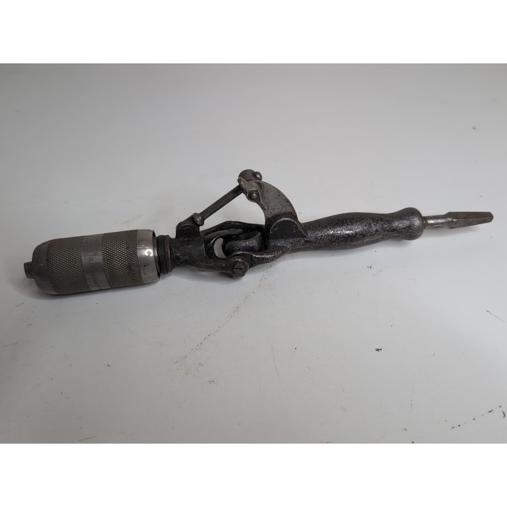 MILLERS FALLS ANTIQUE ADJUSTABLE ANGLE DRILL ACCESSORY  ATTACHMENT - 1909 PATENT